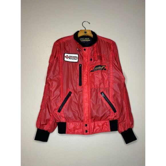 Vintage 80s Intermedics Racing Team Bomber Jacket‎ Auto Carrera